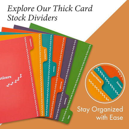 Jot & Mark 3 Ring Recipe Binder 8.5" x 11" | Full-Page with Clear Protective Sleeves and Color Printing Paper for Family Recipes (8.5"x11" Recipe Binder, Kitchen Toolkit)