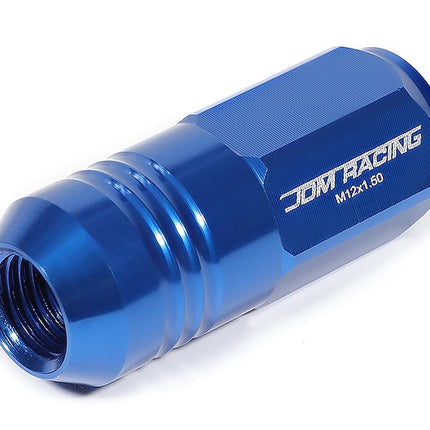 DNA MOTORING LN-ZTL-9020-15-BL 20Pcs Closed End Design M12 x 1.5 Aluminum Alloy Wheel Lug Nuts + Deep Drive Extension Adapter, 20mm OD/50mm Height (Blue)