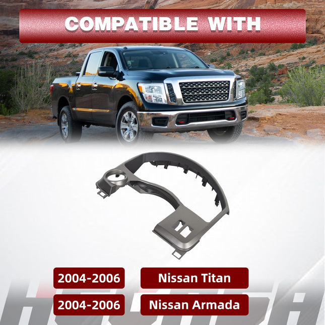 HECASA Nuevo panel de control de instrumentos cubierta de calibre bisel moldura compatible con Nissan 2004-2006 Titan Armada