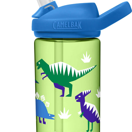 CamelBak Eddy+ 14oz Kids Water Bottle with Tritan Renew – Straw Top, Leak-Proof When Closed, Hip Dinos