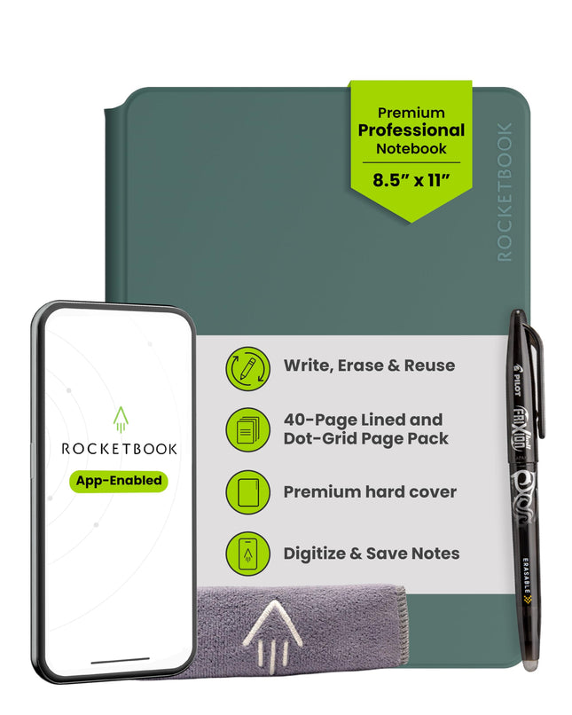 Rocketbook PRO 2.0 Reusable Digital Notebook - Sma