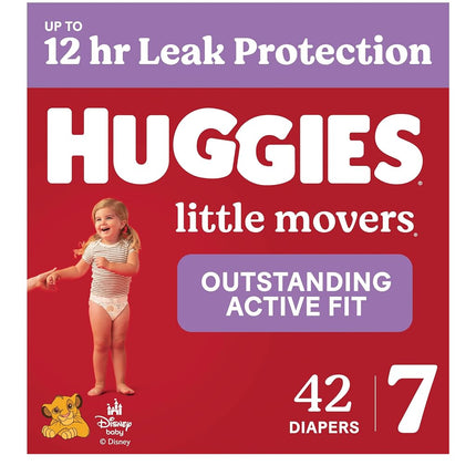 Huggies Size 7 Diapers, Little Movers Baby Diapers