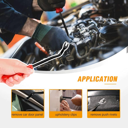 GOOACC 240PCS Car Retainer 6.3mm 8mm 9mm 10mm Expansion Screws Replacement Kit Bumper Push Rivet Clips, 1PC Fastener Remover,Black
