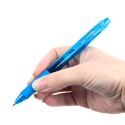 Pentel 0.7 mm Energel X Retractable Rollerball Pen - Sky Blue (Pack of 12)