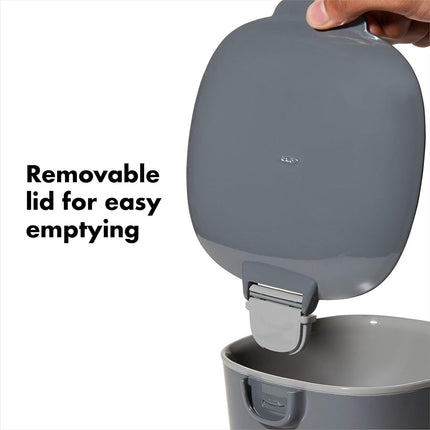 OXO Good Grips Easy-Clean Compost Bin - Charcoal - 0.75 Gal/2.83 L, Gray