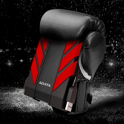 ADATA HD710 Pro 1TB HDD, USB 3.1, IP68 Waterproof/Shockproof/Dustproof Ruggedized External Hard Drive, Red (AHD710P-1TU31-CRD)