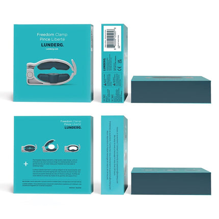 Lunderg Freedom Clamp by - with Innovative Pro-Hinge for Top-Down Pressure & 5 Different Fittings - Totally Customizable Penile Clamp for Incontinence - Mens Incontinence Products