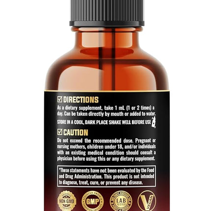 Milivol 13in1 Wormwood Liquid Drops - Black Walnut Wormwood Liquid with Whole Cloves & More - 60 Day Supply - 2 Fl Oz