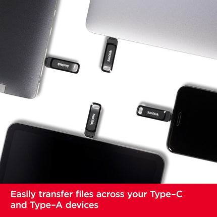 SanDisk Ultra Dual Drive Go USB flash drive 64 GB USB Type-A / USB Type-C 3.2 Gen 1 (3.1 Gen 1) Black