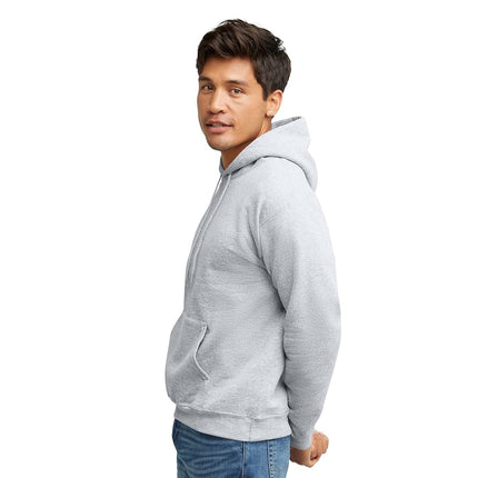 Hanes Men's Pullover EcoSmart Hooded Sweatshirt Hoody, Ash, Large