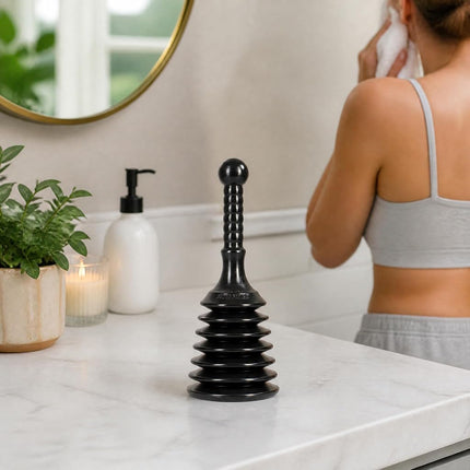 Master Plunger MPS4 Sink & Drain Plunger for Kitchen Sinks, Bathroom Sinks, Showers, and Bathtubs. Small and Strong Design with Large Bellows Commercial & Residential Use, Black