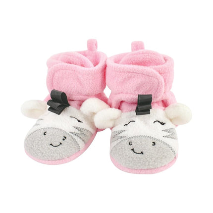 Hudson Baby Unisexo Bebé, Elefante Cebra, Patucos de Forro Polar Acogedores, 0-6 Meses