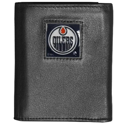 Siskiyou Sports HTRN90 NHL Edmonton Oilers Genuine Leather Tri-Fold Wallet