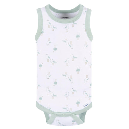 Gerber baby-boys Multi-pack Sleeveless Onesies Bodysuit, Coastal, 6-9 Months