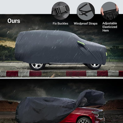 Proadsy Car Cover for Subaru Crosstrek 2018-2022 2023, Waterproof All Weather Automobiles, Windproof Sproof Rain Hail Sun UV Protection Full Outdoor Indoor Exterior Covers, Black