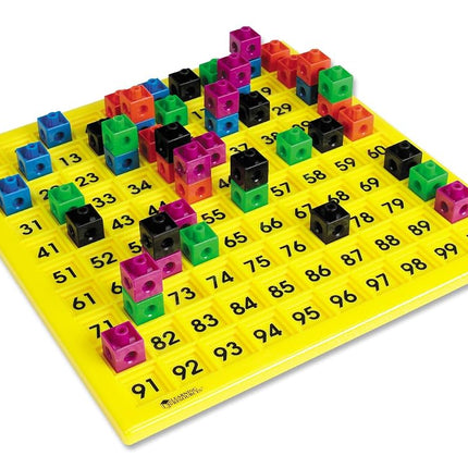 Learning Resources Hundred Number Board, Early Math, Counting Games for Kids,151 Piece Set, Ages 5+