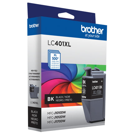 Cartucho de tinta negra de alto rendimiento Brother original LC401XLBK