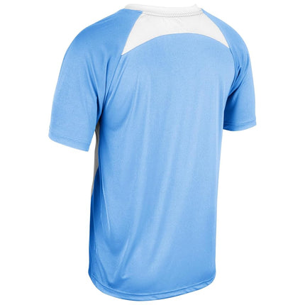 CHAMPRO Men's Clean Up 2-Button Baseball/Softball Jersey Light Blue, White