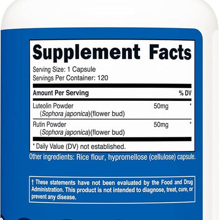 Nutricost Luteolin with Routine Complex 100mg (50mg Luteolin, 50mg Routine) 120 Capsules - Vegetarian, Non-GMO, Gluten Free