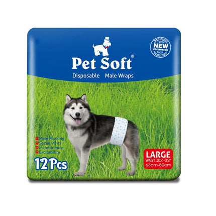 Pet Soft Disposable Male Dog Wraps - Dog Diapers f