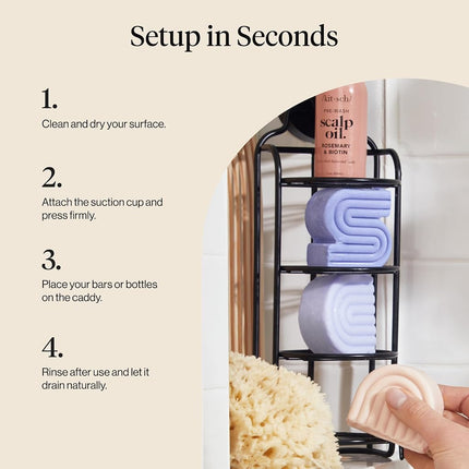 Kitsch Shower Caddy Hanging with Suction Cup