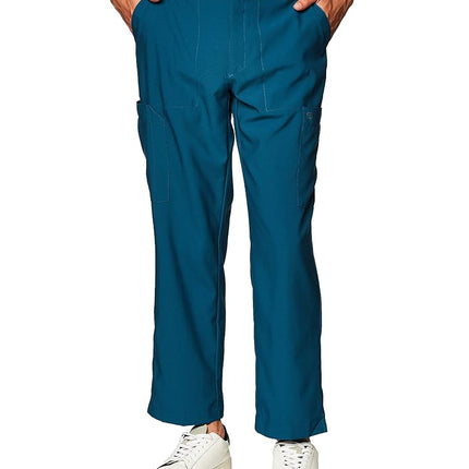 WonderWink Men's Flat Front Cargo Pocket Pant, Car