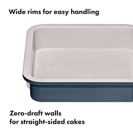 OXO Good Grips Non-Stick Pro Ceramic Coated Metal Bakeware 23cm Square Cake Pan, Storm Blue