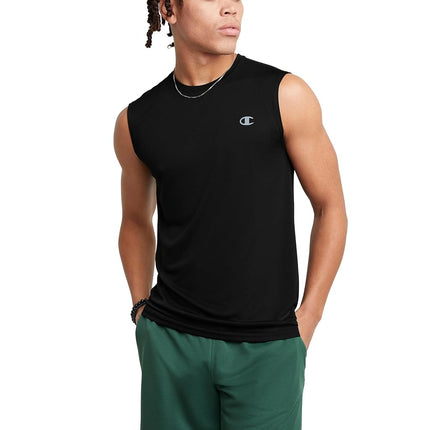 Champion Men's Double Dry Muscle Tee, Black, XXL T
