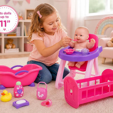 JC TOYS - Accessories Accessories for dolls, Color Set 3pcs - Pink, 33 cm (81453)