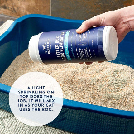 Rocco & Roxie Litter Box Odor Eliminator ? Best Natural Urine Deodorizer for Cat Litter Boxes ? You Wonft Need to Change The Cat Litter as Often ? Fresh Scent ? Safe for Kitty (12 oz Bottle)