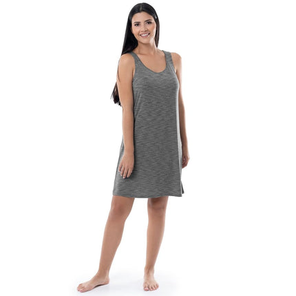 Fruit of the Loom Women's Breathable Sleep Chemise, Heather Grey, Large