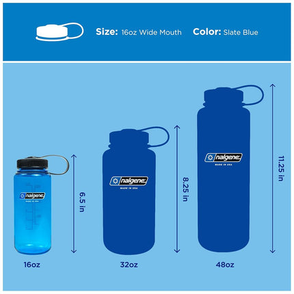 Nalgene Sustain 16oz Wm Water Bottle Slate Blue 16 Ounce