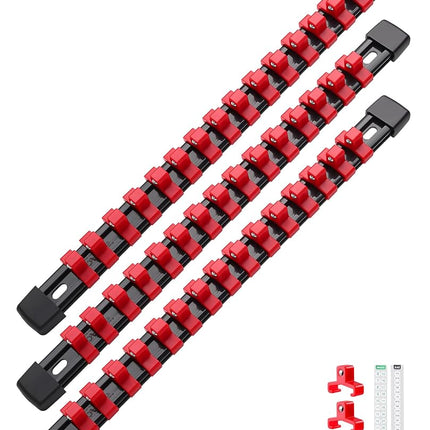 ALOANES 3PC ABS Socket Organizer, Socket Rails Fit