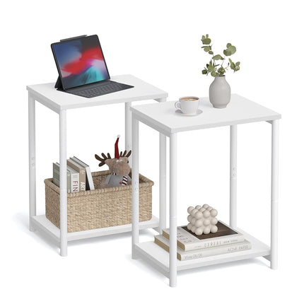 VASAGLE Side Tables Set of 2, Small End Table, Nig