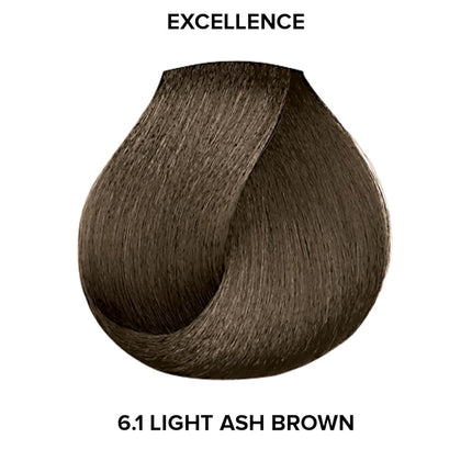 L'oreal Excellence Creme Permanent Hair Color, Light Ash Brown No.6.1, 1.74 Ounce