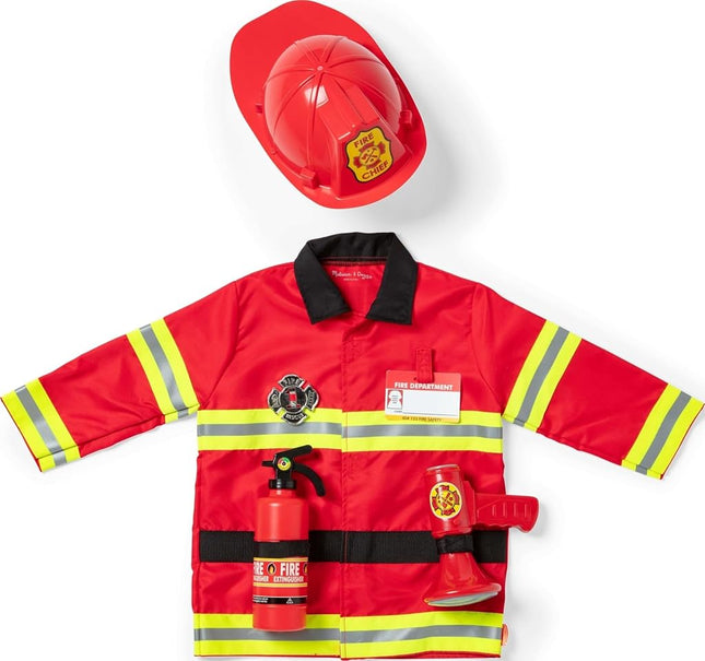 Melissa & Doug Fire Chief Role Play Set | Pretend Play | Kids Costume | 3+ | Gift for Boy or Girl