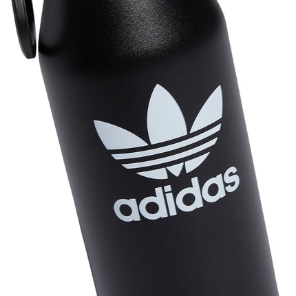 adidas Originals 1 Liter (32 oz) Metal Water Bottle, Hot/Cold Double-Walled Insulated 18/8 Stainless Steel, Black/White
