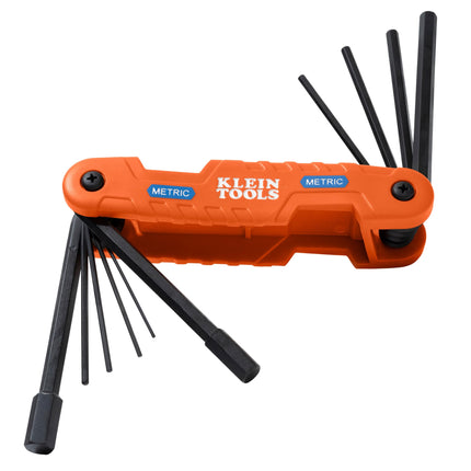 KLEIN TOOLS 70550M Pro Folding Hex Key Set, 10-Key