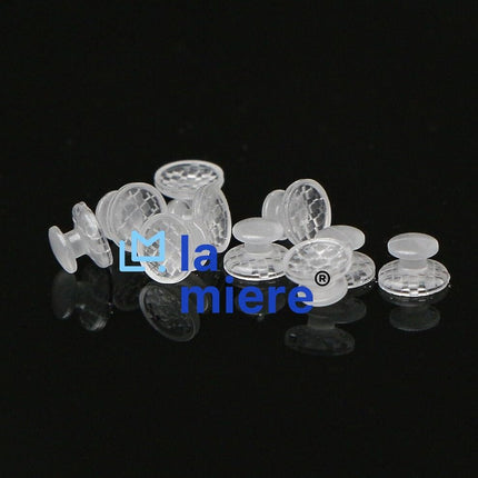 LA MIERE 10Pcs Dental Orthodontic Lingual Button Bondable Ceramic clear lingual buttons Round