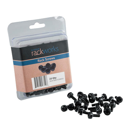 Gator Rackworks Standard Size Rack Screws; 25 Pack