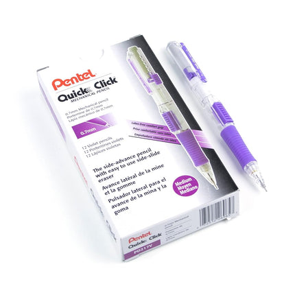 Pentel QUICK CLICK Mechanical Pencil (0.7mm), Violet Barrel - PD217V