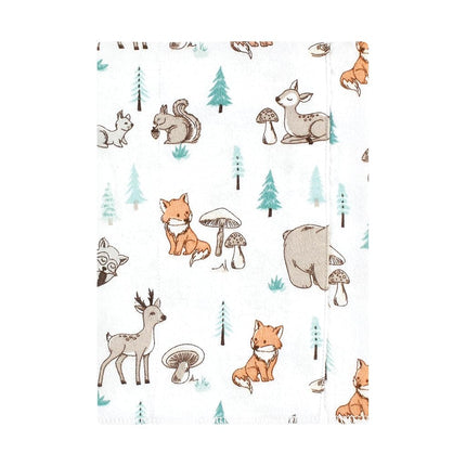 Bavoirs en flanelle de coton unisexe Hudson Baby, motif « Woodland Pals » neutre, lot de 7, taille unique