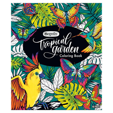 Crayola Tropical Garden Coloring Book, Adult Coloring Gift, 40 Pages