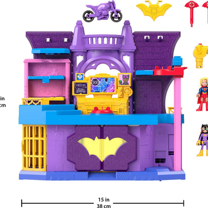 Fisher-Price Imaginext DC Super Friends Preschool Toy Batgirl Hero Hideout Playset with 2 Figures & 5 Accessories for Kids Ages 3+ Years