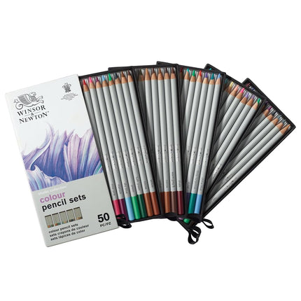 Winsor & Newton Studio Collection Colour Pencil Set, 50 Piece