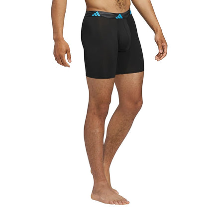 adidas Mens Microfiber 3-Pack Boxer Briefs Casual Casual - Black