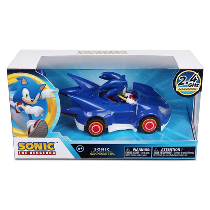 Sonic & Sega All-Stars Racing RC: Sonic - NKOK (681), 1:28 Scale 2.4GHz Remote Controlled Car, 6.5" Compact Design, Officially Licensed Sega Sonic The Hedgehog, Battery Powered, Ages 6+
