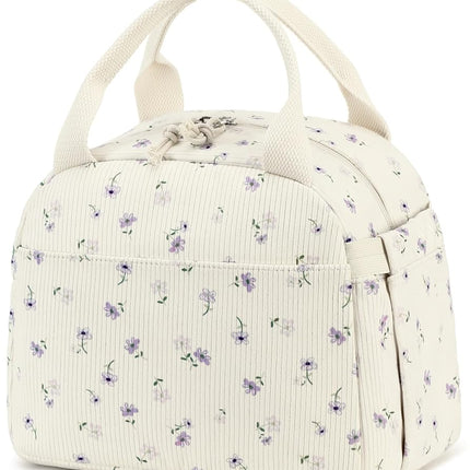 Bluboon Lunch Bag for Women Men Cute Corduroy Lunc