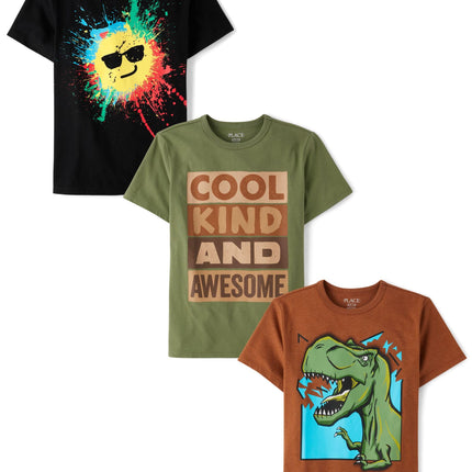 The Children's Place Boys' Dino Short Sleeve Graph