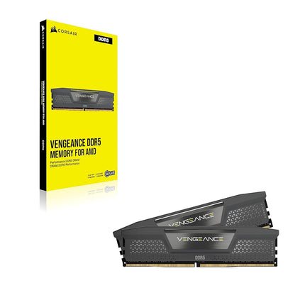 CORSAIR VENGEANCE DDR5 32GB (2x16GB) DDR5 Up to 6000MHz CL30 AMD EXPO Intel XMP iCUE Compatible Computer Memory – Grey (CMK32GX5M2B6000Z30)